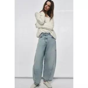 ZARA JEANS ZW COLLECTION ANKLE BALLOON 미드라이즈 - 라이트 블루