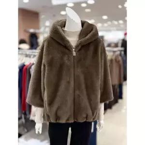 [하프클럽/]소고 세이브존01 인조 퍼 후드 집업 재킷 AL4WA09_BW