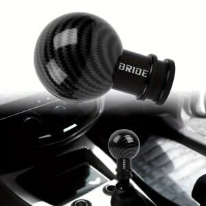 자동차 실내 개조 기어 변속 노브 1개, 자동차 기어 변속 헤드용 범용, 탄소 섬유 변속 노브, 라운드 기어 레버