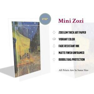 미니 유명 낭만주의 포스터 장식 클래식 르네상스 아트워크 그림 아트 인상주의 미술 16PCS 미학 아메리카 교실 회화 프린트 아티스트