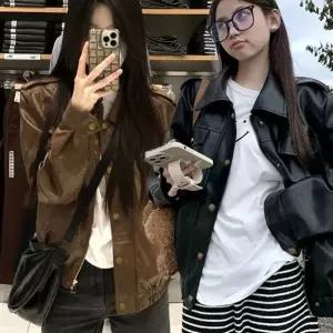 클래식 감성 모던 여성 캐주얼 레더 라이더 자켓 점퍼_20341582_667501