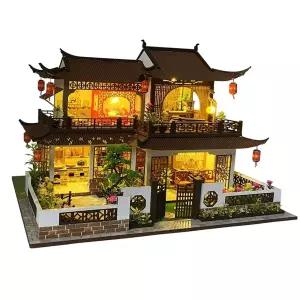 건물 베이징 궁 목조주택 꽃방+ 건축물 +빛+음악