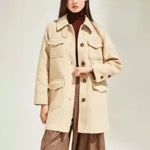 더핸드메이드 최초가 79000원 55~88 포켓 카라 모직 하프코트1211329