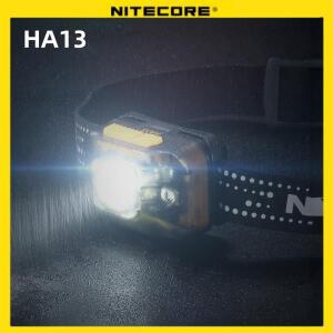 NITECORE HA13 헤드램프 AAA 배터리 듀얼 라이트 캠핑 작업 조명 토치 트레일 러닝 낚시 헤드라이트, 사냥