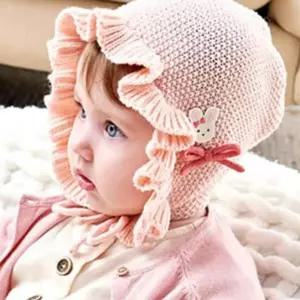 (올핀)아기 보넷 니트 방한 모자 로라앨리 유아용