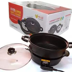 대원 열판냄비 하나로 파티쿠커 전기냄비 캠핑 전골 다용도 만두 샤브샤브 라면 오뎅탕