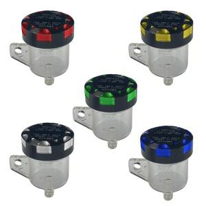 바이크 오토바이 브레이크 마스터 실린더 유체 저장소 투명 오일 탱크 CNC 캡이 상부 펌프 컵