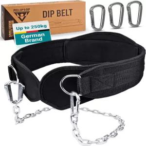 근력 및 근육 강화를 위한 풀업 딥 역도 벨트 스틸 체인 3배 카라비너가 있는 웨이트 체조용 트레이닝 가정