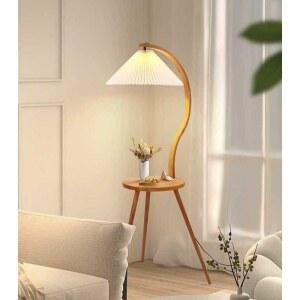 플로어 무드등 북유럽 엔틱 캔들 흑금 호두색 따뜻한빛 조명 옆에 선반 라이트 일자