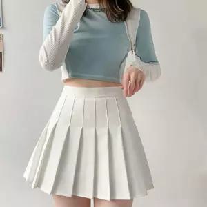 여성 여름 플리츠 스커트 주름 밴딩 A라인 테니스치마 sFI9+2bjy