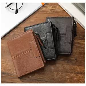 남성 RFID 도난 방지 소가죽 반지갑 LEF9+8RxK