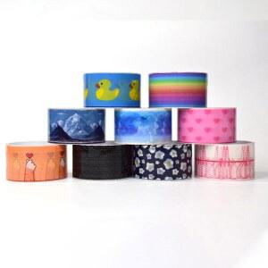 무지개색깔 크리스탈 테이프 만들기 스티커