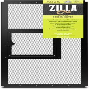 질라 펫 파충류 테라리움 신선한 공기 스크린 커버 힌지 도어 20인치 x 10인치