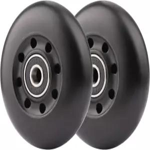 휠구 2팩 76mm PU 캐스터 보드 교체 휠 세트 90A 립스틱 클래식 에어 DLX G 립서프(블랙)와 호환됩니다