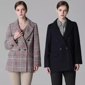 르오트 최초가 79000원 클래식 울블렌디드 체크 재킷1211376