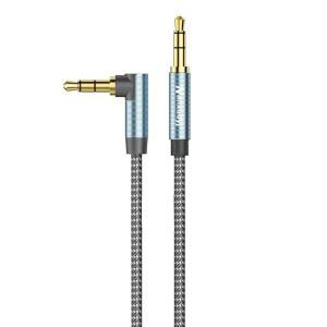 난슈디지 AUX 코드 6피트, 3.5mm 스테레오 오디오 케이블 90도 나일론 브레이드 남성에서 남성 직각 TRS 헤드폰, 자동차, 태블릿, 스피커용 휴대용