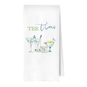 ERYBHKRTYH 골프 칵테일 키친 타월 - 애호가 장식 와플 접시 타월, 선물 핸드 티 선물, 16x24 인치