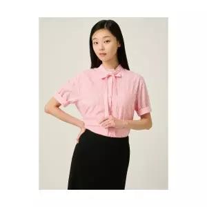 매장정품 빈폴 BEANPOLE LADIES 스트라이프 러플 타이 블라우스 라이트 핑크 (BF5765C51Y) BF5765C51Y 1806