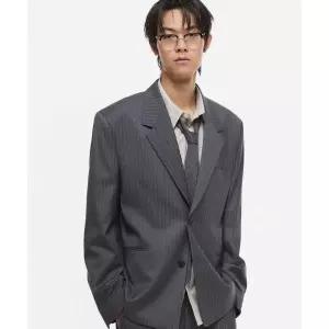 디앤에스알 DNSR 멀티 스트라이프 싱글 블레이저 그레이 DNBFSSJK07GR 3119376