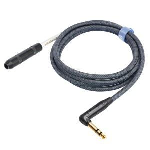 HUALEU 6FT 1/4 직각 TRS 스테레오 남녀 오디오 연장 코드, 앰프, 헤드폰, 전자 드럼용 헤드폰 기타 케이블 6.35MM