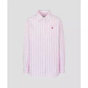 매장정품 빈폴 BEANPOLE LADIES 멀티 스트라이프 오버핏 셔츠 라이트 핑크 (BF6264C02Y) BF6264C02Y 180676