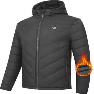 모피즈 남성 경량 패딩 재킷 후드 단열 겨울 코트 풀 지퍼 방수 방풍 하이킹