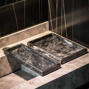 대리석트레이 욕실 화장실 오브제 받침대 솝홀더 악세사리 세면대 대리석오브제 인테리어