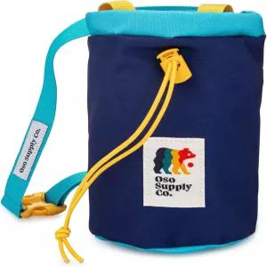 오소 서플라이 - 암벽 등반용 클래식 초크백 퀵클립 벨트가 있는 볼더링 버킷 지퍼 포켓 및 파우치 완벽한