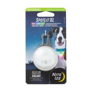 NITE IZE SPOTLIT XL 변경식 강아지용 충전식 클립 D자형 LED DISC 색상 목줄 조명 SELECT USB