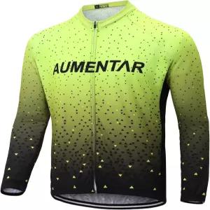오멘타르 남성 사이클링 바이크 저지 긴 슬리브 - 습기 흡수 통기성 퀵 드라이 셔츠 풀 지퍼