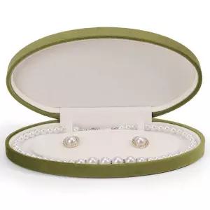 타원형 목걸이보관함 벨벳 보석함 주얼리 선물 귀걸이