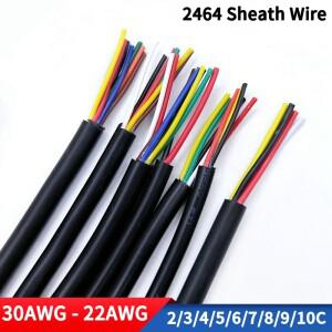 피복 구리 케이블 30 28 26 24 22 AWG 신호 2 3 4 5 6 7 8 10 코어 DIY 소프트 전자 오디오 제어 와이어 24