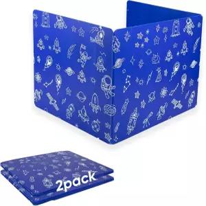 학생용 2팩 책상 칸막이 3겹 프라이버시 스크린 내구성이 뛰어난 방수 플라스틱 학습 보드 학교용 이지