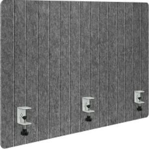 키뮤트 48인치 데스크톱 개인정보 보호 화면 - 흡음 펠트 패널 책상용 클램프 온 접이식 사무실 칸막이