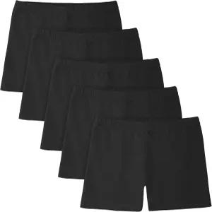 BOOPH 5팩 여자 바이크 반바지 코튼 카트휠 댄스 언더 드레스