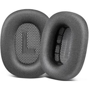 에어팟 맥스 오버이어 헤드폰용 SOPROM 이어 쿠션 이어패드 교체용 커버 컵 패드, 내구성이 뛰어난 메쉬 원단, 부드러운 폼 - 스페이스 그레이