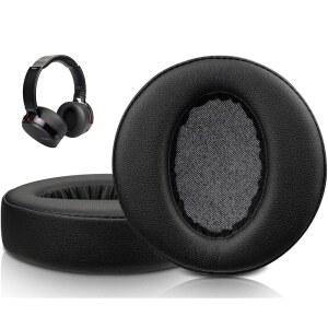 소니 MDR-XB950XB950BT XB950B1 XB950N1 XB950AP 오버이어 헤드폰용 SOULWIT 프로페셔널 이어패드 쿠션, 부드러운 단백질 가죽이 장착된 이어패드, 소음 차단 메모리 폼 - 블랙