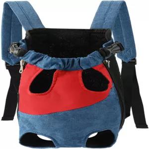 작은 개와 고양이를 위한 가벼운 반려동물 백팩 캐리어 - 쉽게 맞는 조절 가능한 스트랩 기본적인 레그