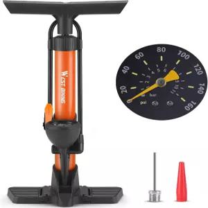 자전거 바닥 펌프 게이지가 있는 고압 160 Psi의 에어 프레스타 슈레이더 밸브가 타이어 휴대용 핸드 로드