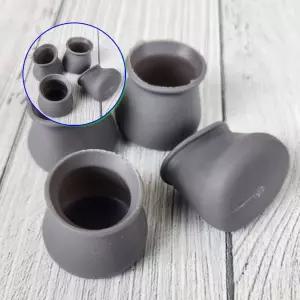 쌍문상회 깔끔한 식탁의자 다리캡 발캡 그레이 4P 바닥 긁힘 방지