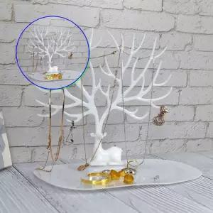 쌍문상회 깔끔한 악세사리 거치대 진열대 반트레이 화이트