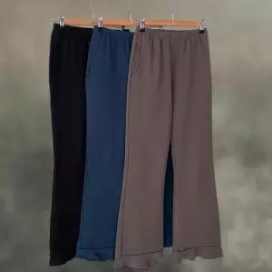 [신상오픈런]여성 프릴 디테일 밴딩 트레이닝 가을 부츠컷 면팬츠 (41266841)