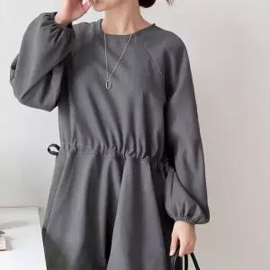 [신상오픈런]여성 가을 하객 패션 스트링 소매 퍼프 볼륨 미니드레스 (41928502)