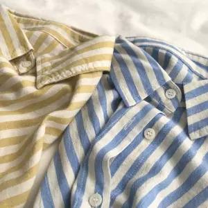 여성 클래식 내추럴 스트라이프 자외선 차단 긴팔 얇은 셔츠 칼라 카디건 J34Z1G 모씨모씨1