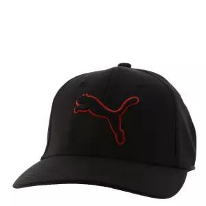PUMA 남성용 Evercat DillON 온 20 스트레치 핏 캡 블랙-레드, 블랙-레드
