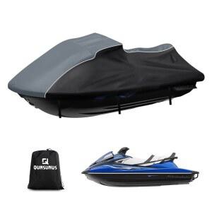 QUNSUNUS 야마하 호환 VX 크루저 자외선 HO 태양 있는 스트랩이 보호를 전천후 커버 트레일러 2015 2020용 스키 제트 위한 먼지 지퍼가 웨이버러너 방수