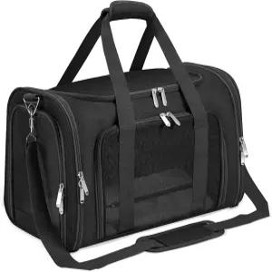 부드러운 면 고양이/개/반려동물 캐리어 어깨끈과 탈착식 매트가 있는 대형 고양이/소형 개용 접이식