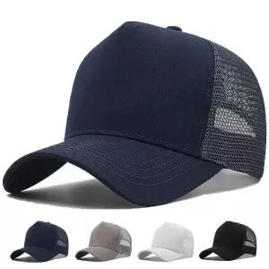 MUNULA 오버사이즈 XXL 메시 트러커 모자 남성용 빅 헤드 하이 크라운 야구 통기성 볼캡 조절 가능 59.9cm-