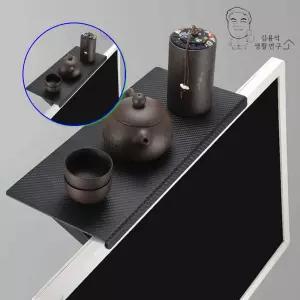 쌍문상회 깔끔한 무타공 셋탑박스 공유기 거치 선반 리모컨 정리 받침대