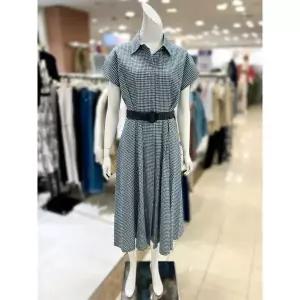 [하프클럽/]소고 세이브존01 벨티드 지지미 롱 원피스 AK2PA09_BU